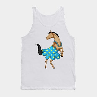 Horse Polka Dots Dress Tank Top